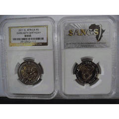 BEAUTIFUL SARB 90th Birthday - SANGS MS 65 -GRADED R5 COIN. RARE - NOT MANY GRADED! * GET YOURS NOW!
